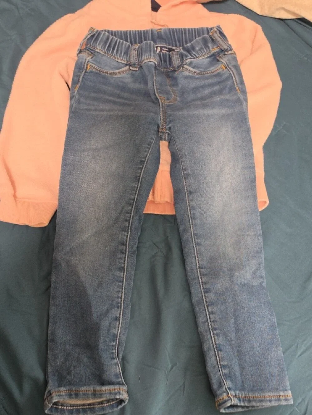 GAP Peach Fleece Hooded Zip Sweatshirt